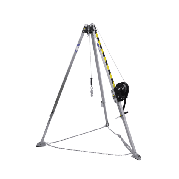 Rescue Tripod with Manual Winch and Full Body Harness
