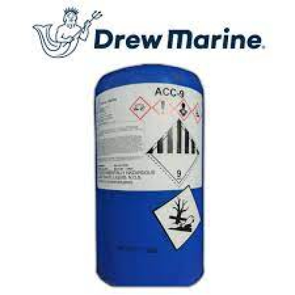 ACC-9 from Drew Marine is a combination of non-abrasive, non-corrosive solvents, detergents and inhibitors.