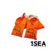 1SEA orange heaving line throwing bag with reflective handle, 500 g, item 322245