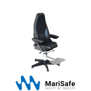 1470-211 Marine Operator Chair with adjustable footrest and ergonomic high backrest for ship bridges and control rooms