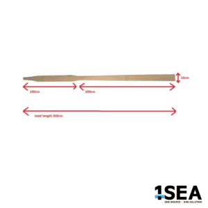 1SEA Wooden Lifeboat Oar – 3 m