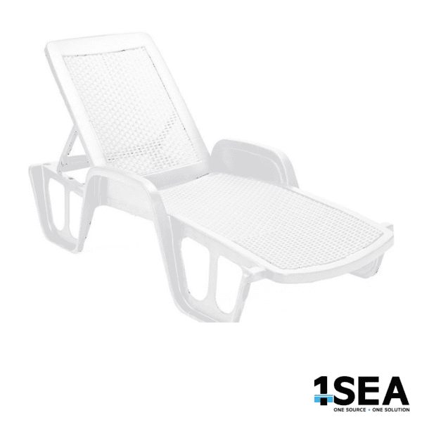 1SEA White Stackable Sun Lounger