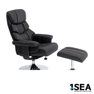 1SEA Black Recliner with Footrest