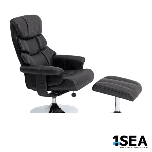 1SEA Black Recliner with Footrest