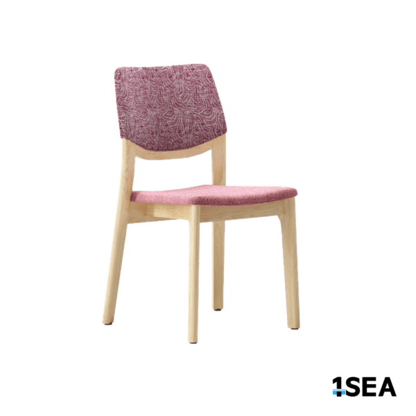 1SEA Gävle Comfort stackable marine chair with upholstered seat and back