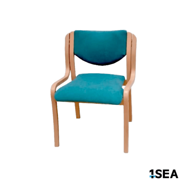 1SEA Gdansk Comfort stackable marine chair with upholstered seat and back