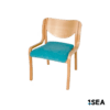 1SEA Gdansk Seat stackable marine chair with upholstered seat