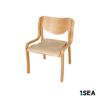1SEA Gdansk Wood stackable marine chair with wooden seat and back