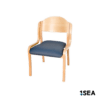 1SEA Gdynia Seat stackable marine chair with upholstered seat