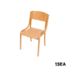 1SEA Malmö Wood stackable marine chair with wooden seat and back