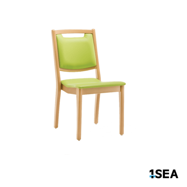 1SEA Norrköping Comfort stackable marine chair with upholstered seat and back