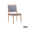 1SEA Nynäshamn Comfort stackable marine chair with upholstered seat and back