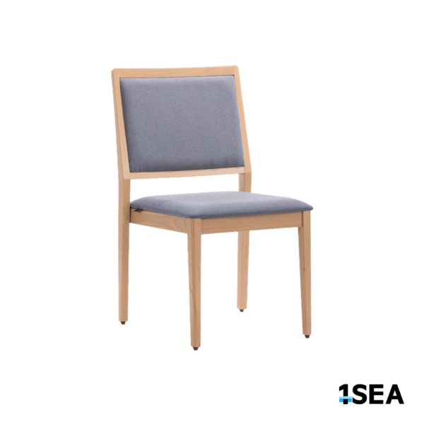 1SEA Nynäshamn Comfort stackable marine chair with upholstered seat and back