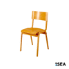 1SEA Riga Wood stackable marine chair with wooden seat and back