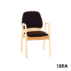 1SEA Stockholm Comfort Arm stackable marine chair with upholstered seat and back