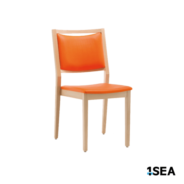 1SEA Umeå Comfort stackable marine chair with upholstered seat and back
