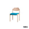 1SEA Ventspils Seat stackable marine chair with upholstered seat