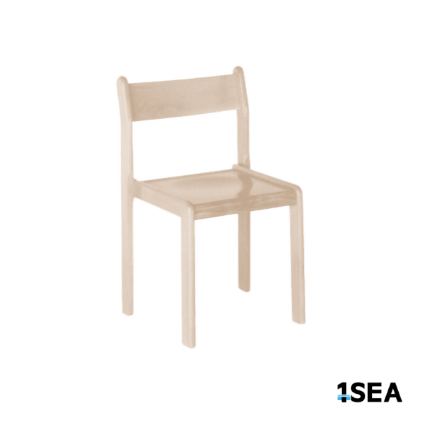 1SEA Visby Wood stackable marine chair with wooden seat and back