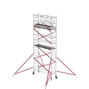 RS TOWER 51 mobile access tower - 7.20 m working height - 0.75 m width - 2.45 m Fiber-Deck® platform - Braces
