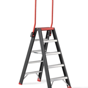 Taurus double sided stepladder (TDO) - 5 treads - with foldable guardrail