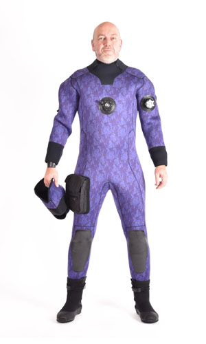 AQUATA SCXN-BW camouflage neoprene drysuit