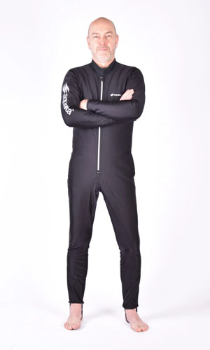 AQUATA UWOV2 black Lycra fleece undersuit